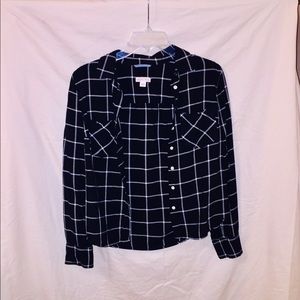 Black and White Long Sleeve Shirt.